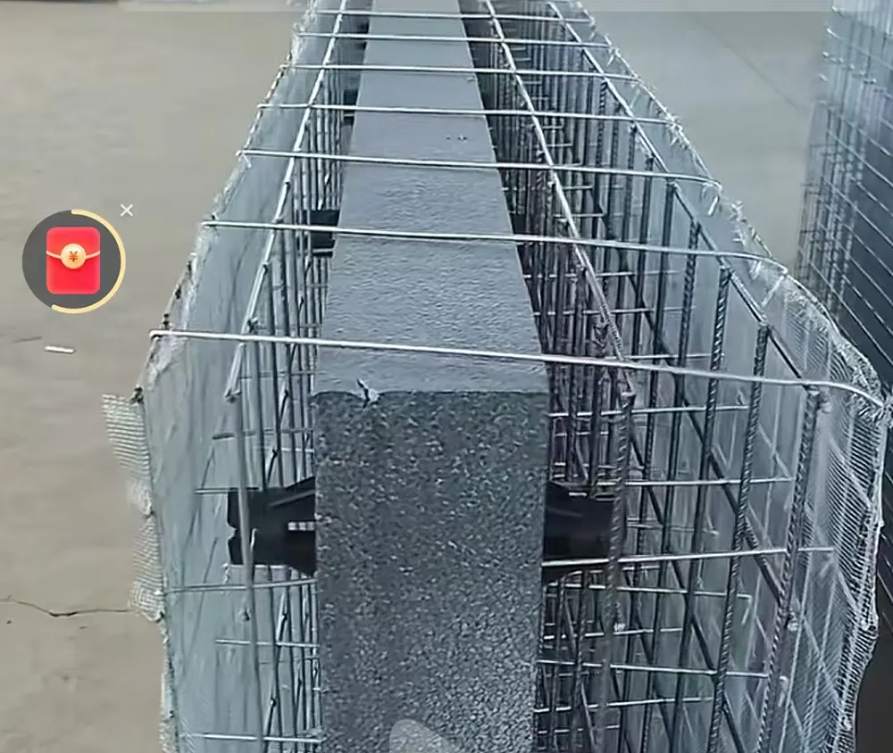 Formwork-Free Steel Mesh Concrete Wall with thermal and sound insulation layer