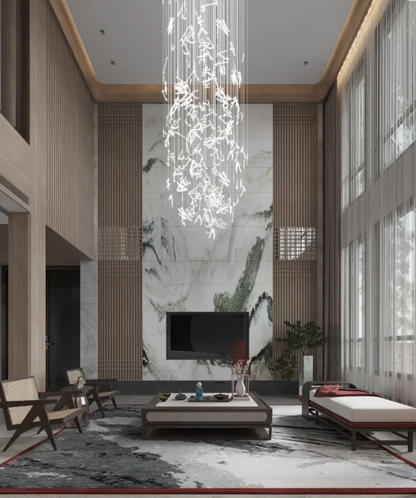 interior decoration renderings and real - object pictures