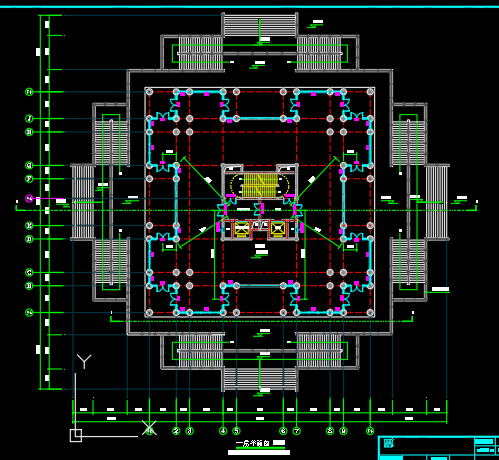 Architectural plan of the pavilion floor