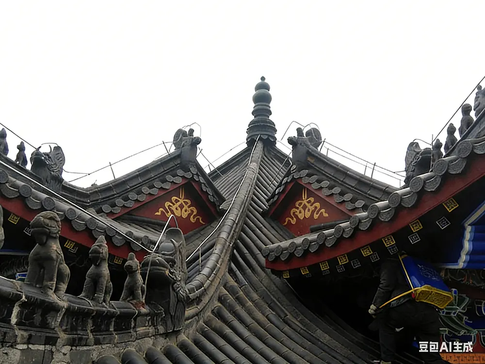 Ancient building tile roof