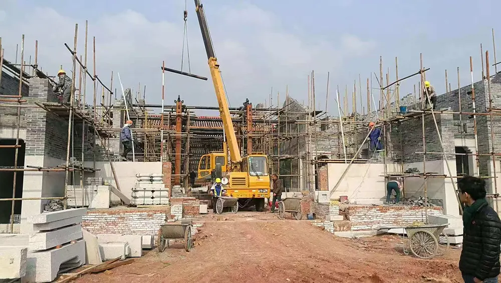 Wooden main hall construction1