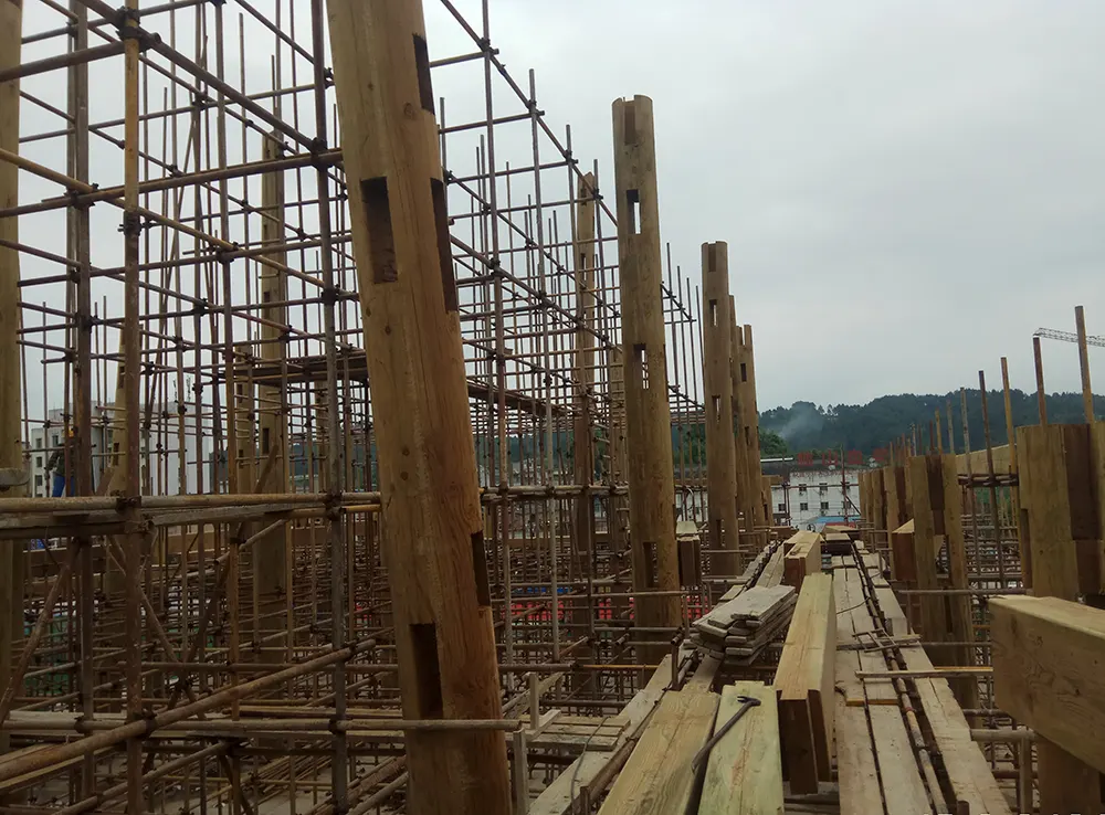 Wooden main hall construction1
