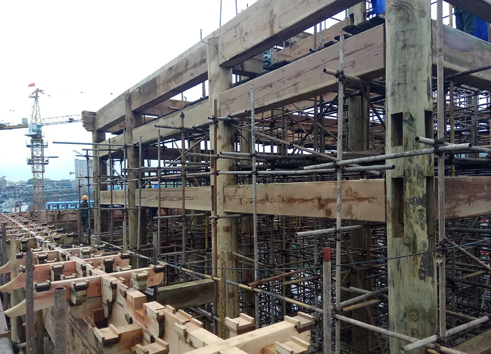 Wooden main hall construction2